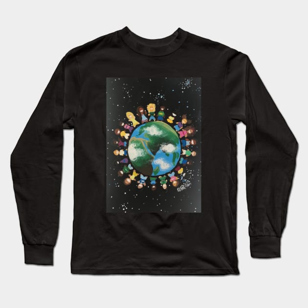 We Are the Children Long Sleeve T-Shirt by VictoriasMagicArt